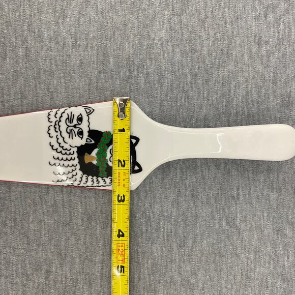 Vintage Ceramic Pie Server Cats Design Made in Japan Christmas Holiday Kitchen - Picture 6 of 7